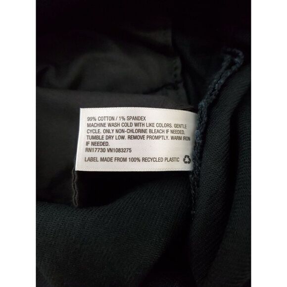 A New Day Black High Rise Stretch Relaxed Wide Leg Crop Pants Oversized - Picture 8 of 8